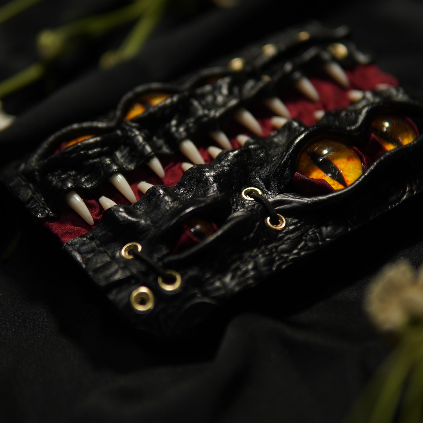 Leather Journal A6 | Black Cat Eyes | Calestialtide