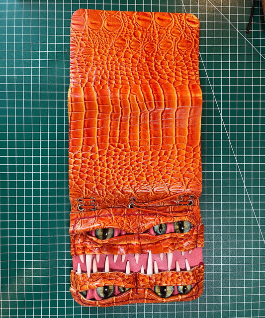 Leather Journal A6 | Orange Tosca Eyes | Calestialtide