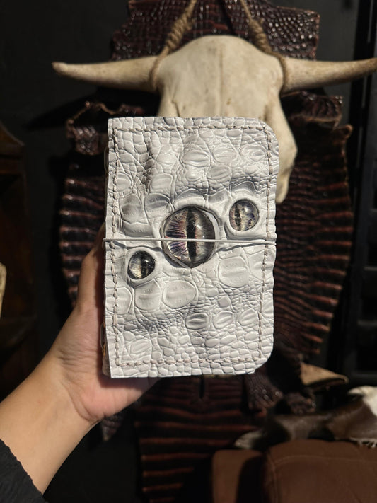 PRE-ORDER Leather Journal A6 | Seraphim White | Calestialtide