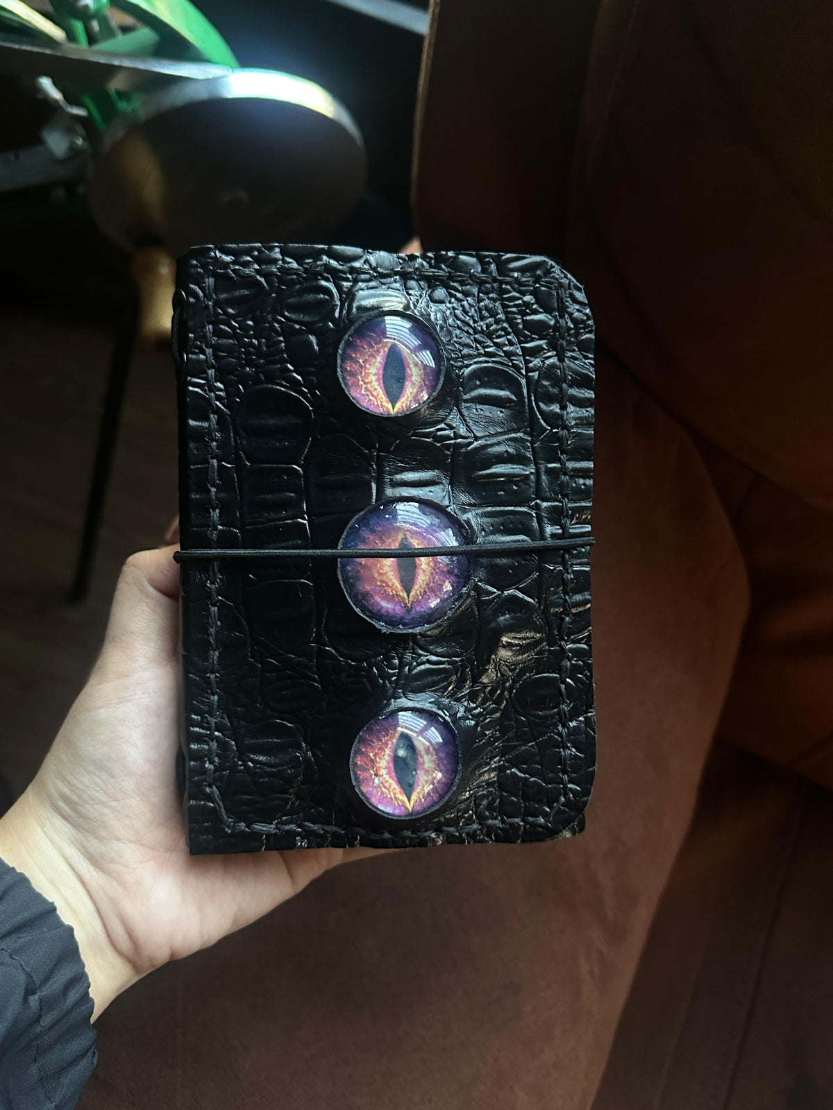 PRE-ORDER Leather Journal A6 | Black Purple | Calestialtide