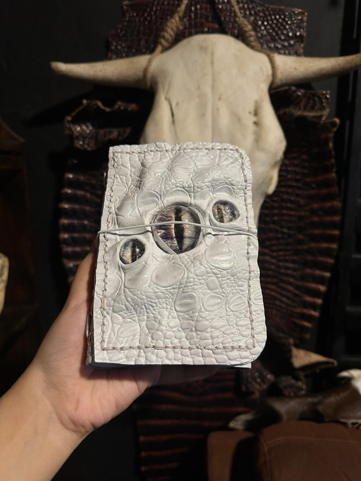 PRE-ORDER Leather Journal A6 | Seraphim White | Calestialtide