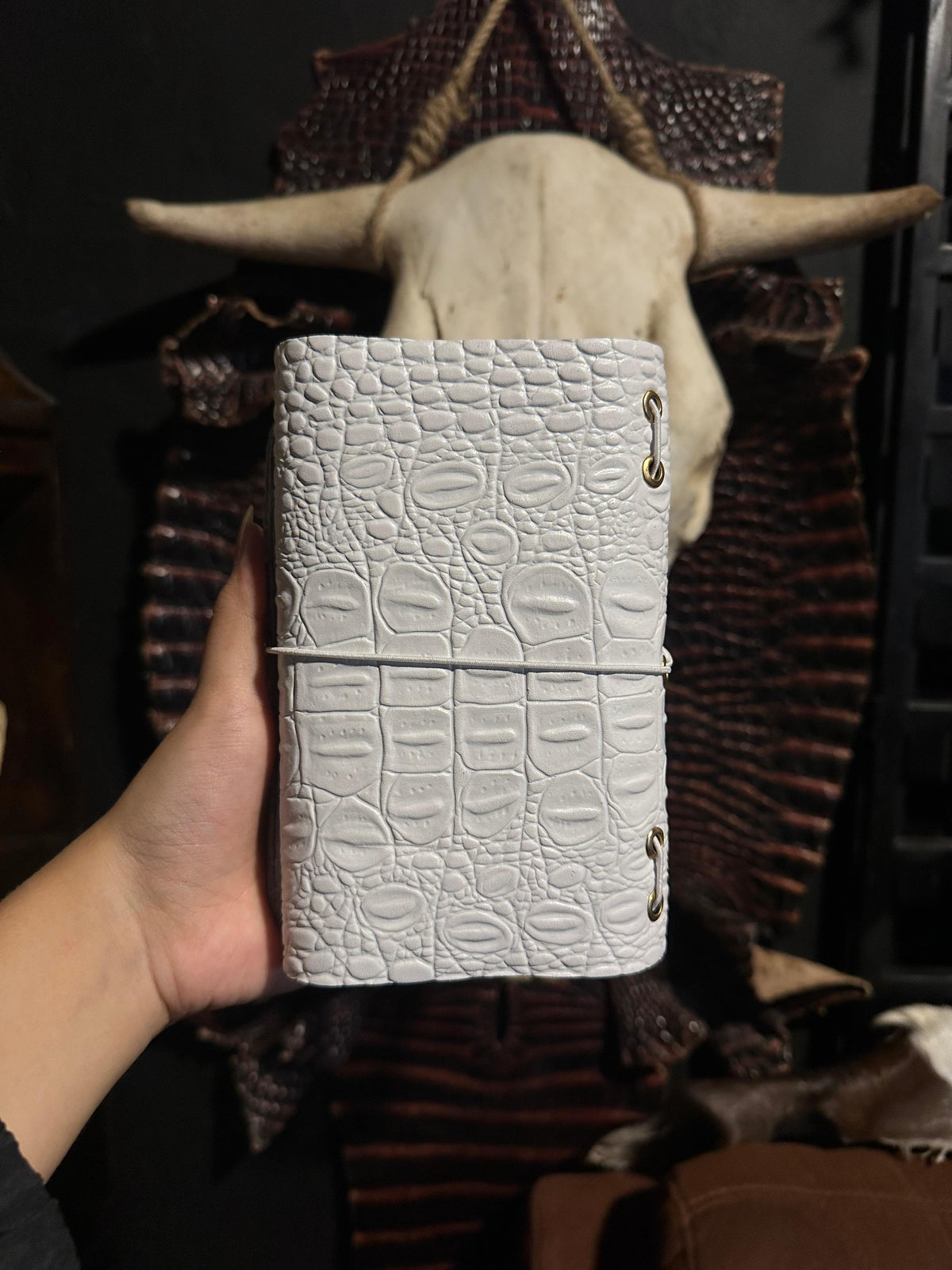 PRE-ORDER Leather Journal A6 | Seraphim White | Calestialtide