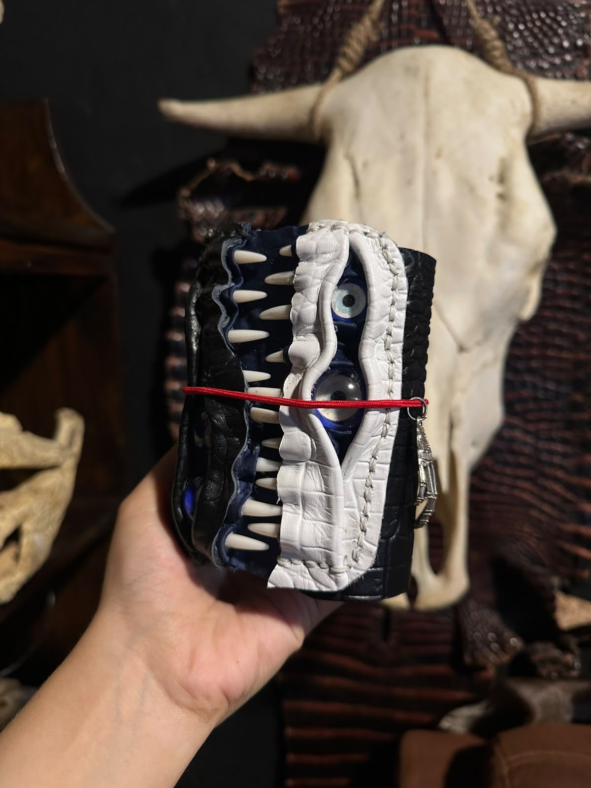 PRE-ORDER Leather Journal A7 | Half Black and White | Calestialtide