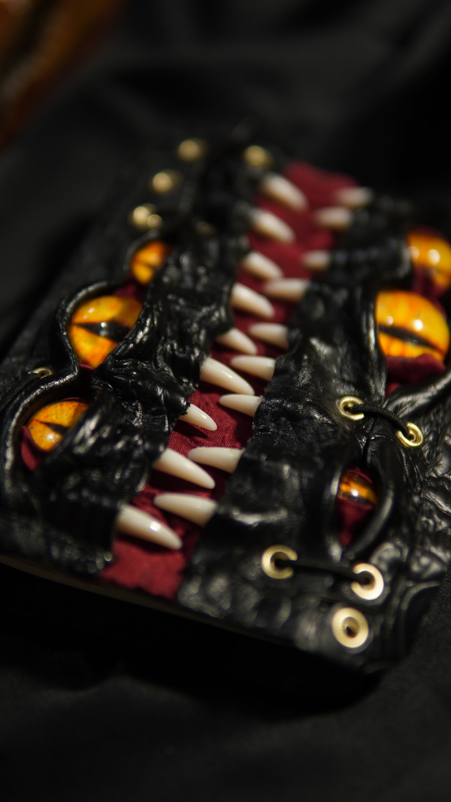 Leather Journal A6 | Black Cat Eyes | Calestialtide