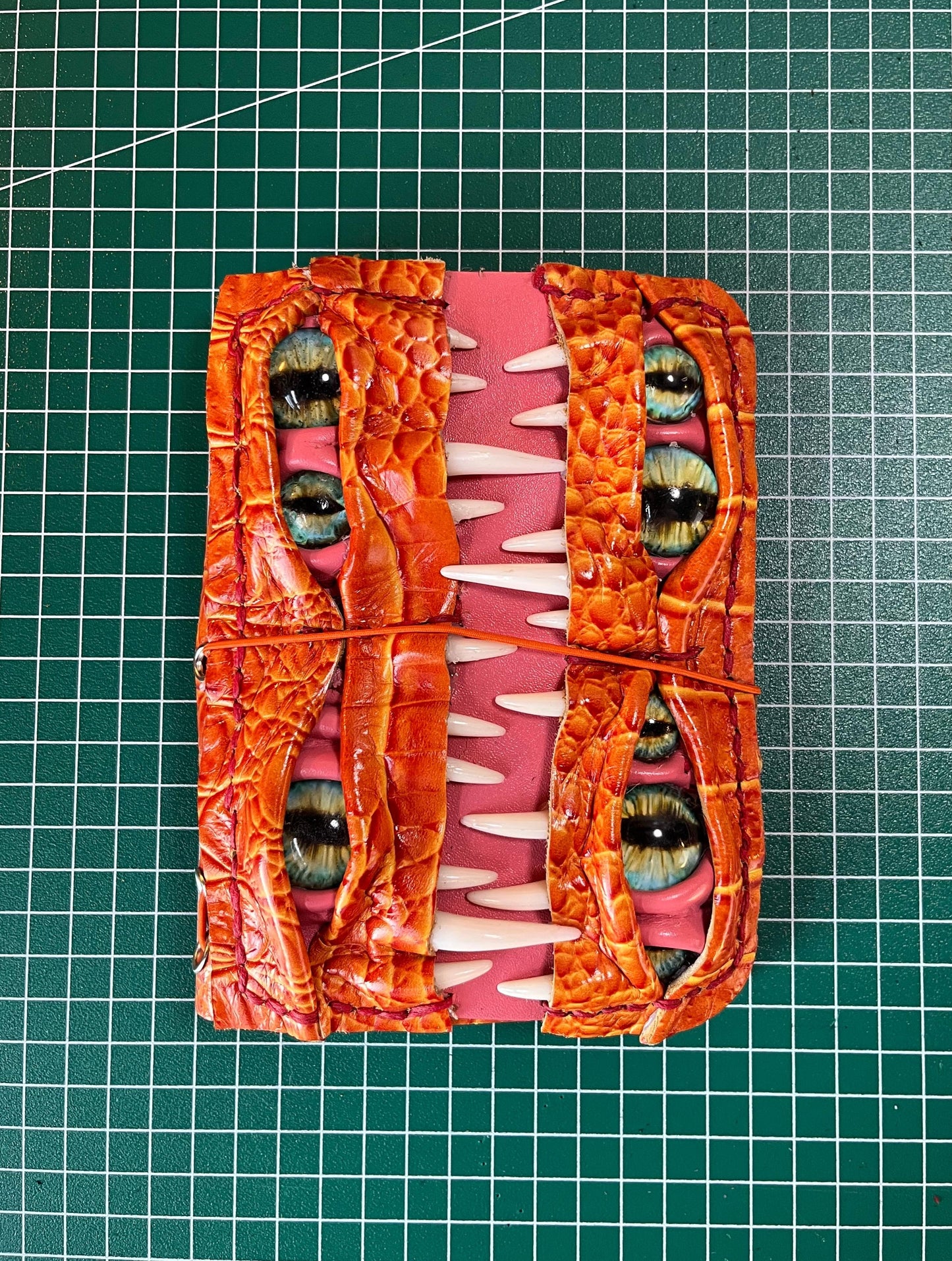 Leather Journal A6 | Orange Tosca Eyes | Calestialtide