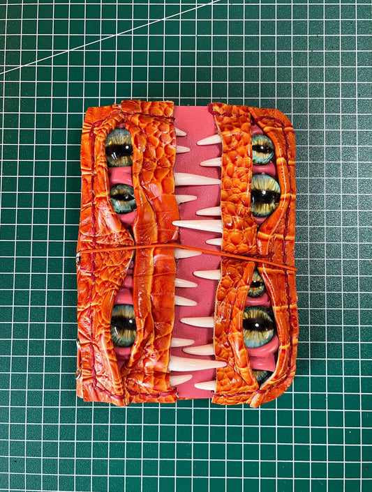 Leather Journal A6 | Orange Tosca Eyes | Calestialtide